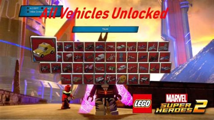 How many vehicles are in Lego Marvel?