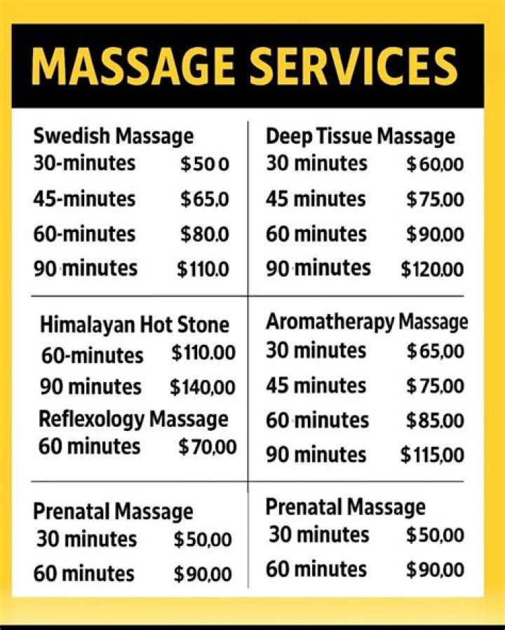 How much does a massage cost in Singapore?