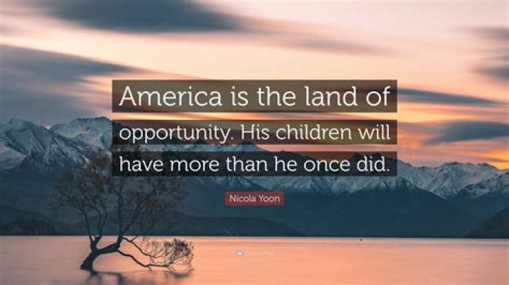 Is American the land of opportunity?