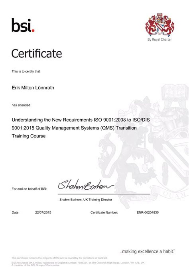 Is MSI certification recognized?