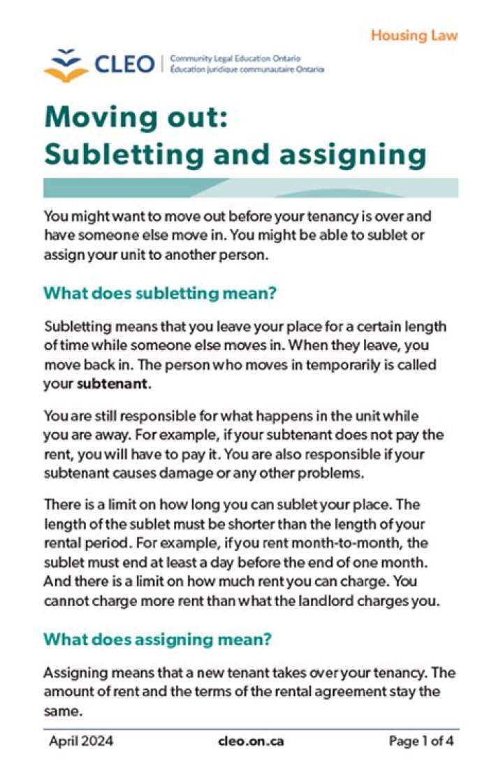 Is subletting legal in Colorado