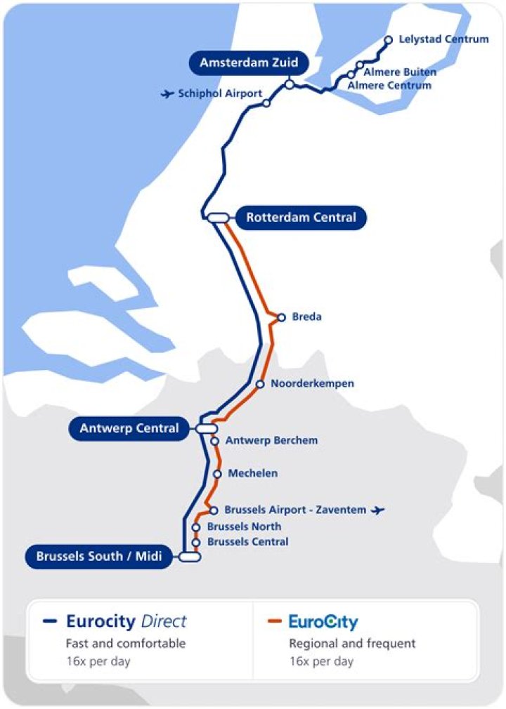 Is there a direct train from Frankfurt to Amsterdam?