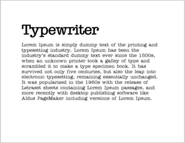 Is there a typewriter font in Word?