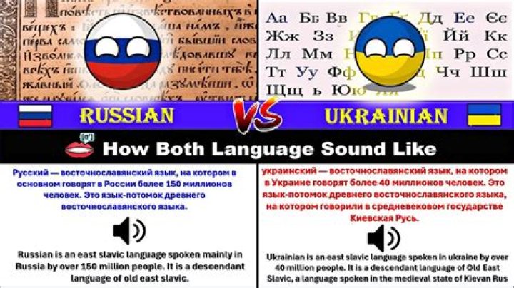Is Ukraine and Russian language the same?