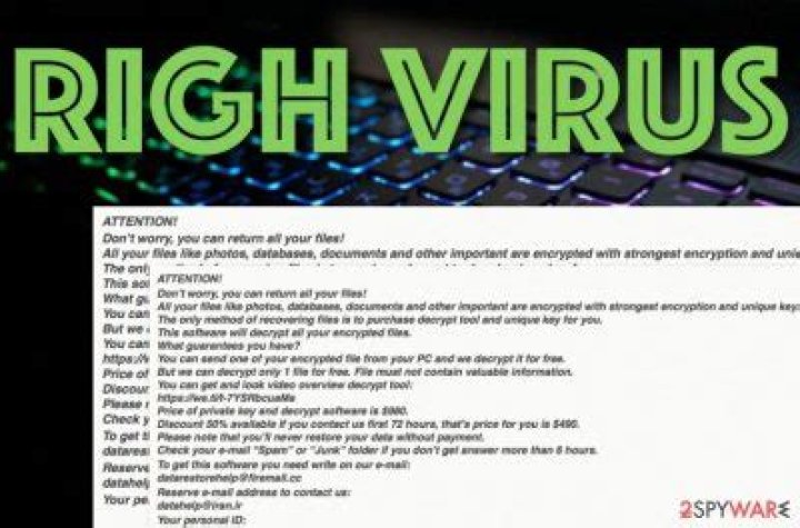 RIGH Virus (.righ Files Ransomware) – DECRYPT+FIX PC GUIDE