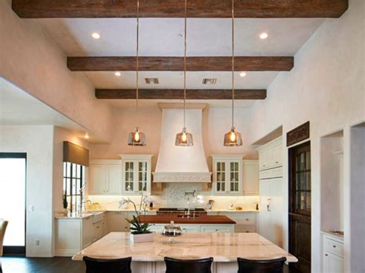 What are exposed ceiling beams called?