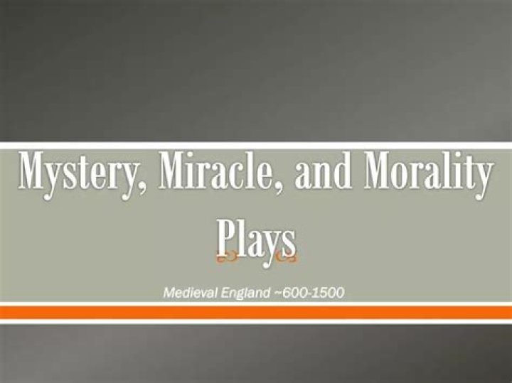 What are mystery miracle and morality plays