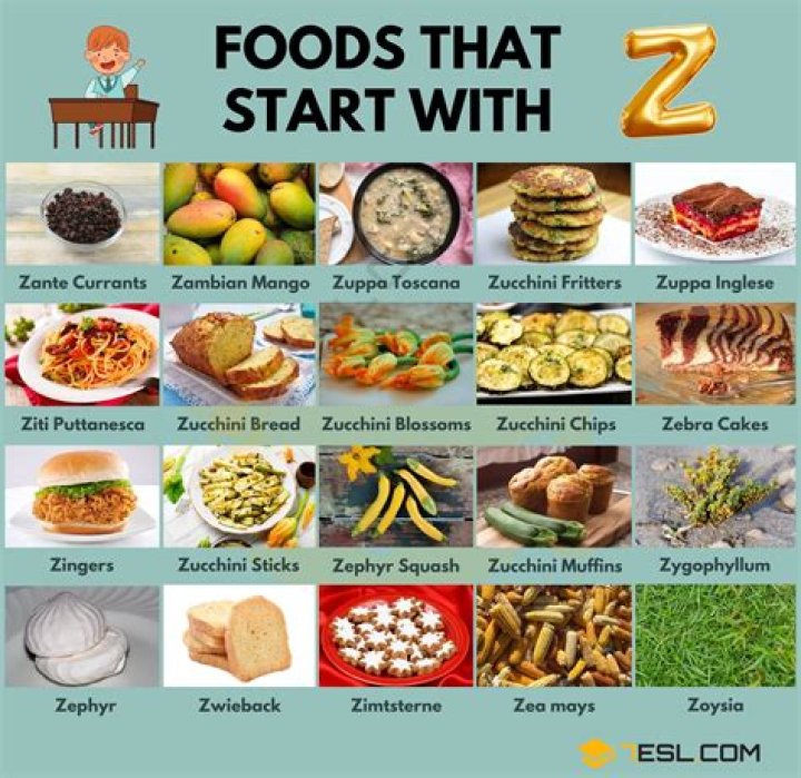 What are some good foods that start with the letter Z?