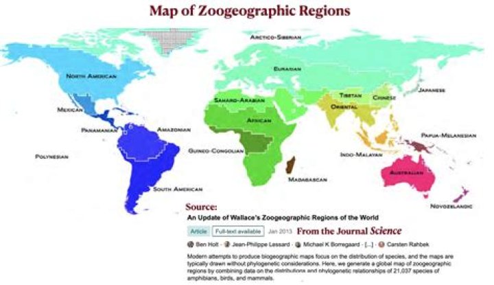 What are the 9 Zoogeographic regions?