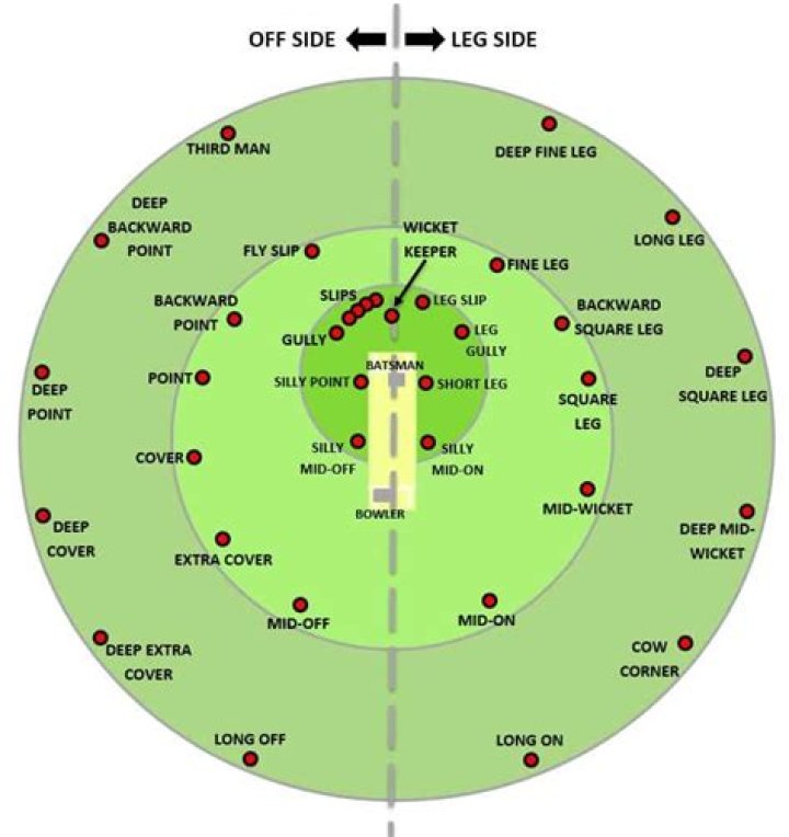 What are the fielding positions in cricket?