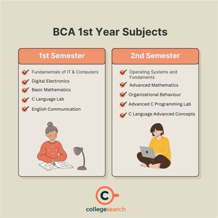 What are the subjects in MCA 1st year?