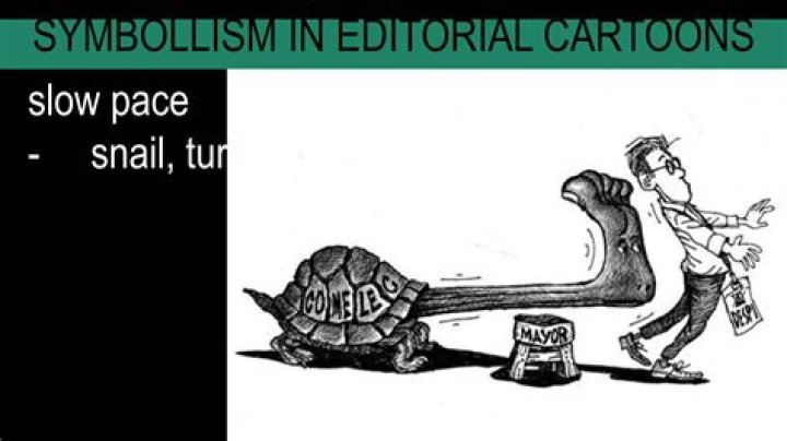 What are the symbols in editorial cartooning?