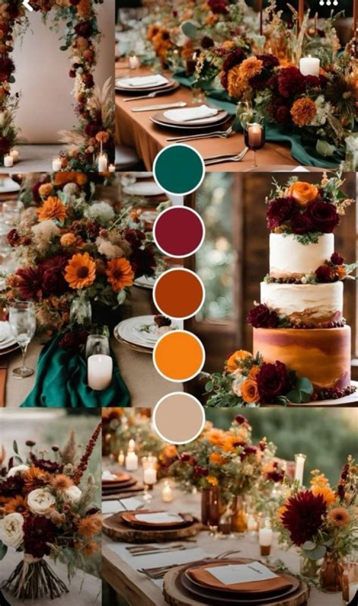 What colors are good for a fall wedding?