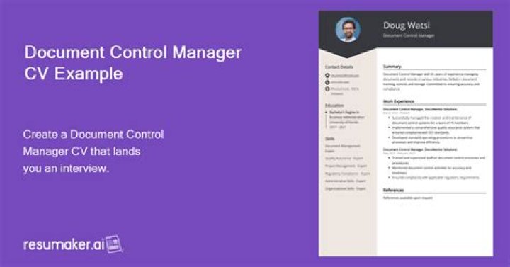 What does a document control manager do?