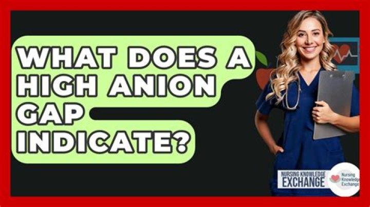 What does a high anion gap indicate