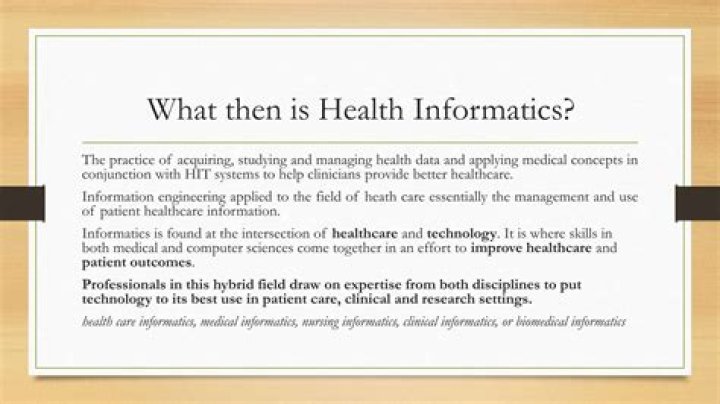 What does a medical informatics do?