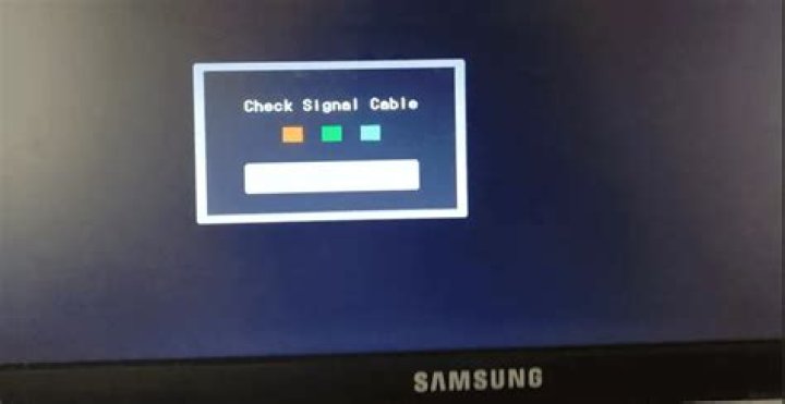 What does check signal cable mean on Samsung monitor?