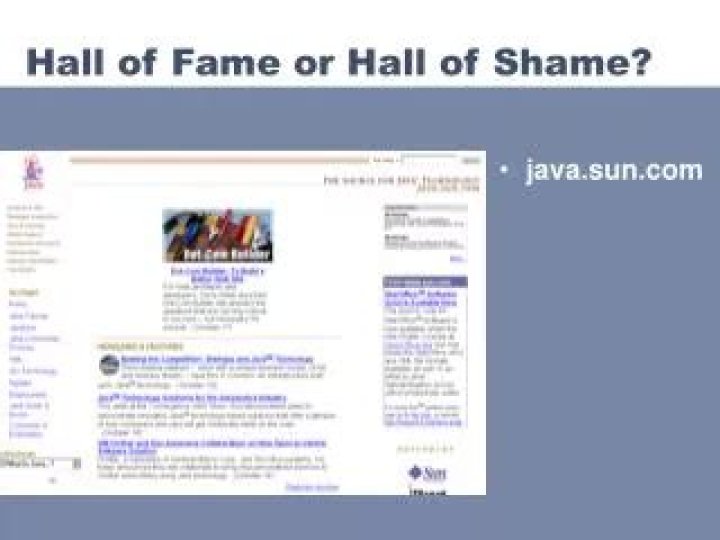What does Hall of Shame mean?