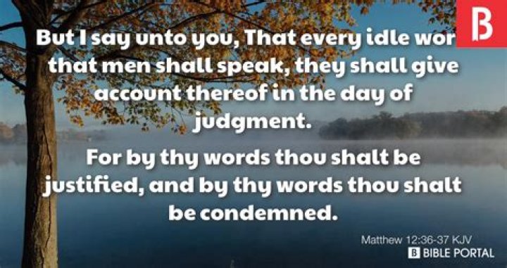 What does it mean to speak idle words?