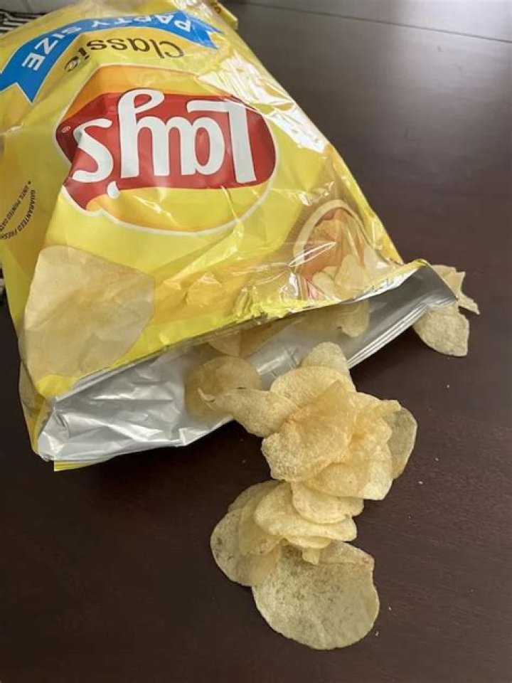 What does it mean when you open a bag of chips upside down?