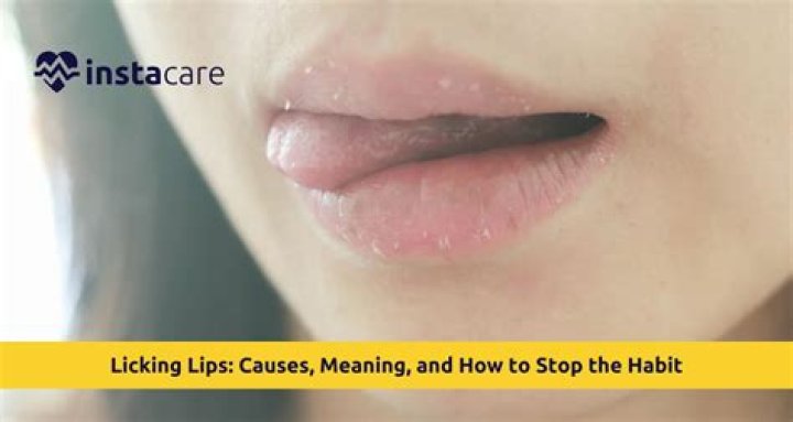 What does licking lips mean?