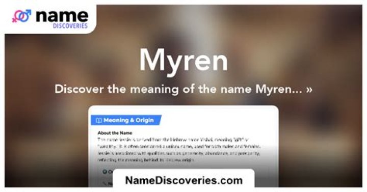 What does the name Myren mean?