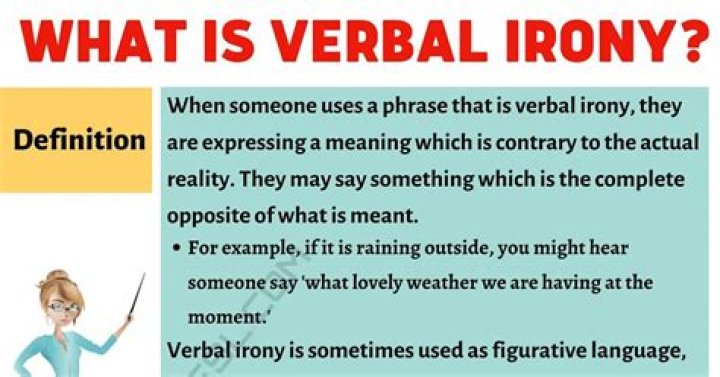 What does verbal irony mean in literature