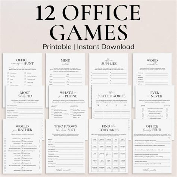 What games can we play in the office?