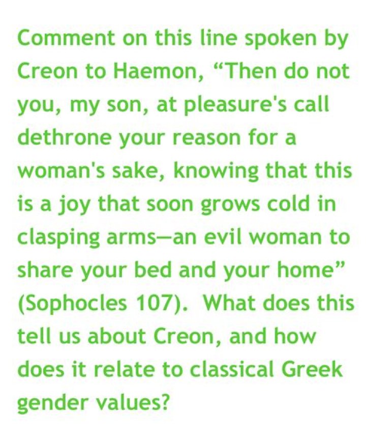 What happens when Haemon talks to Creon?