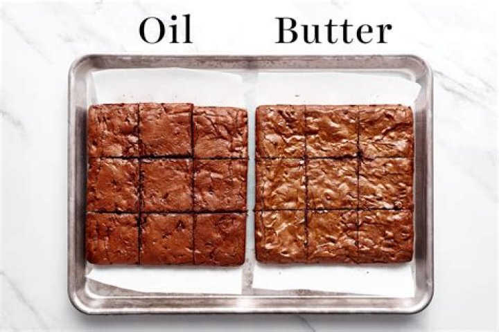 What happens when you use butter instead of oil in brownies?