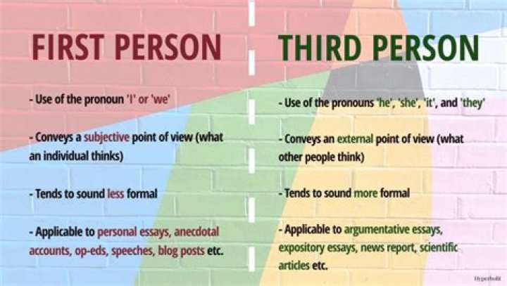 What is 3rd person and 1st person?