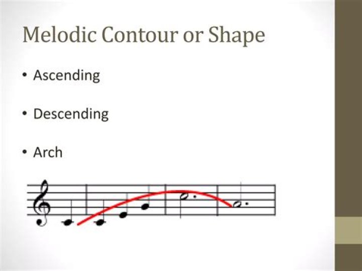 What is a melodic contour of the melody?