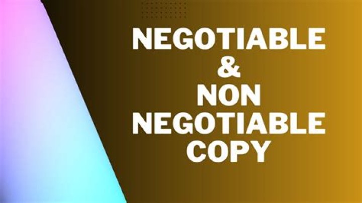 What is a non negotiable title?