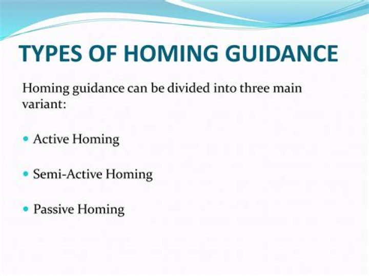 What is active homing guidance?