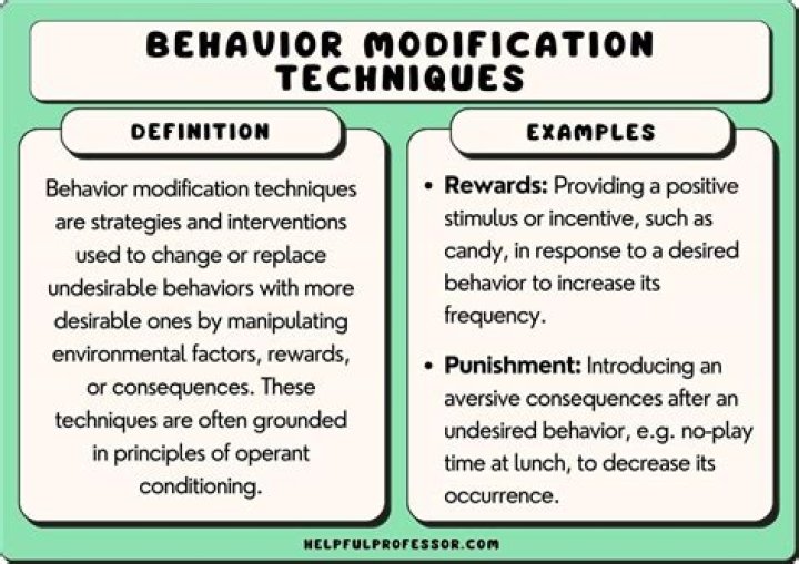 What is an example of behavior modification?