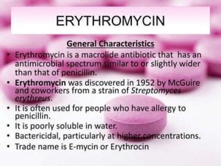 What is erythromycin gel used for?