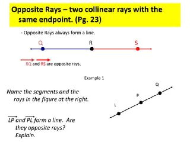 What is formed when two rays share the same endpoint?