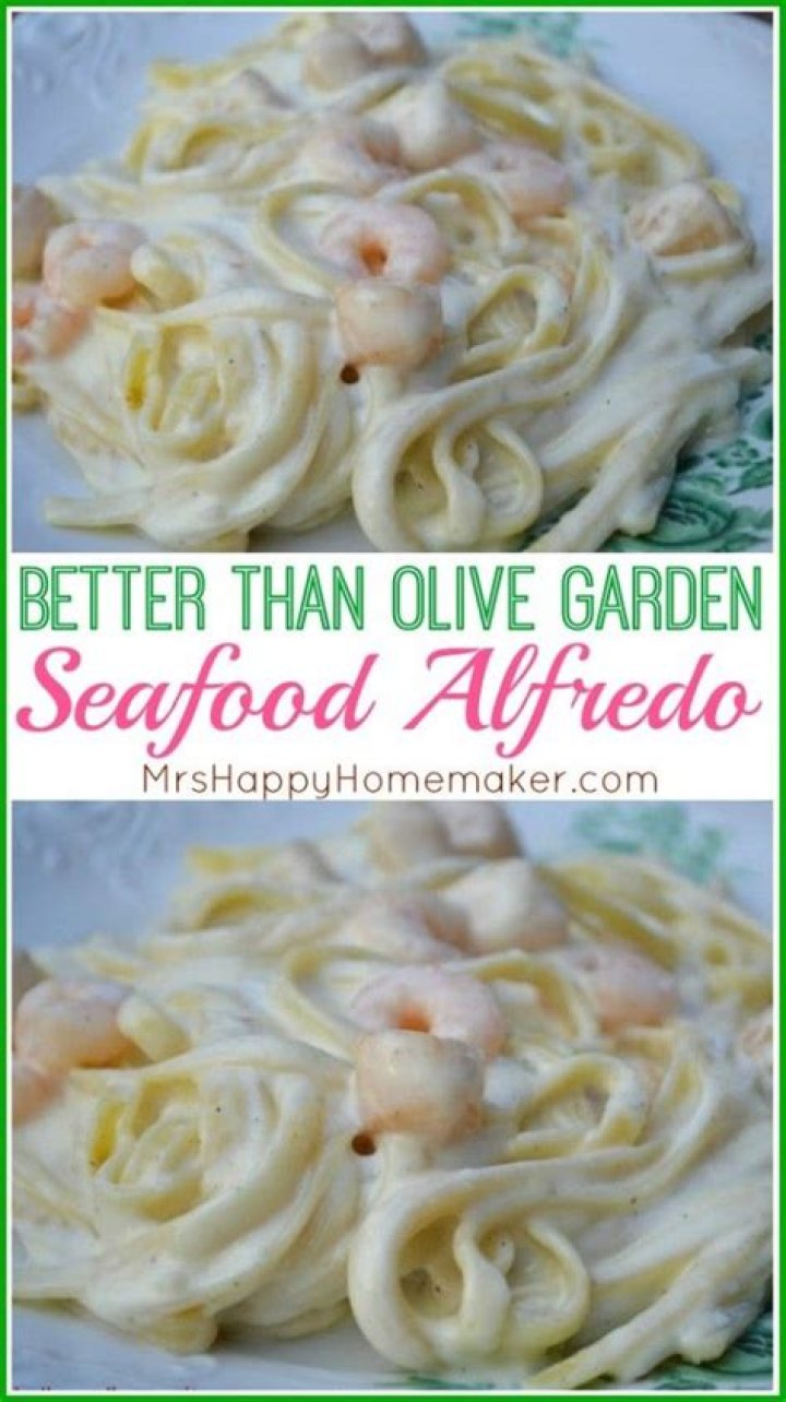 What is in the seafood alfredo at Olive Garden
