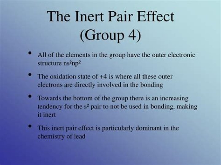 What is inert pair effect in Group 14?