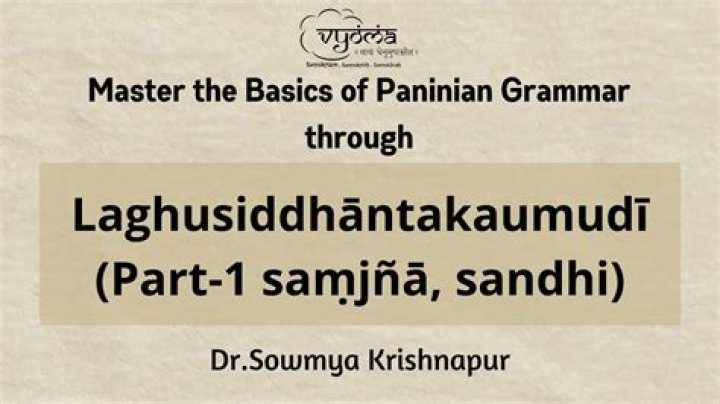 What is laghu Siddhanta kaumudi?
