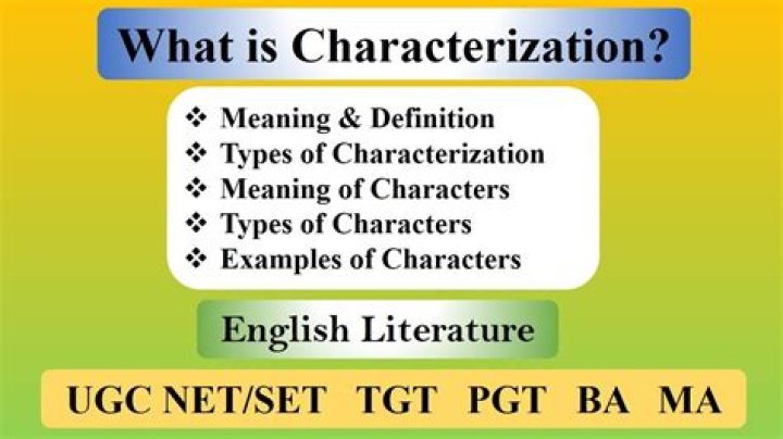 What is literary characterization