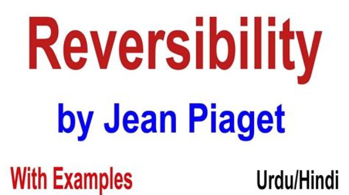 What is reversibility Piaget