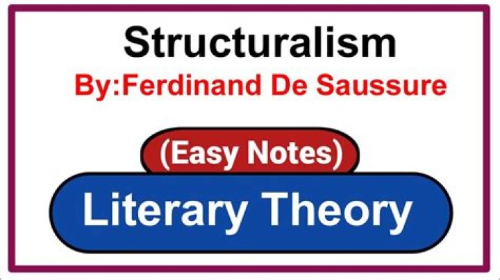 What is structuralism by Ferdinand de Saussure?