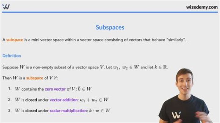 What is subspace in linear algebra?