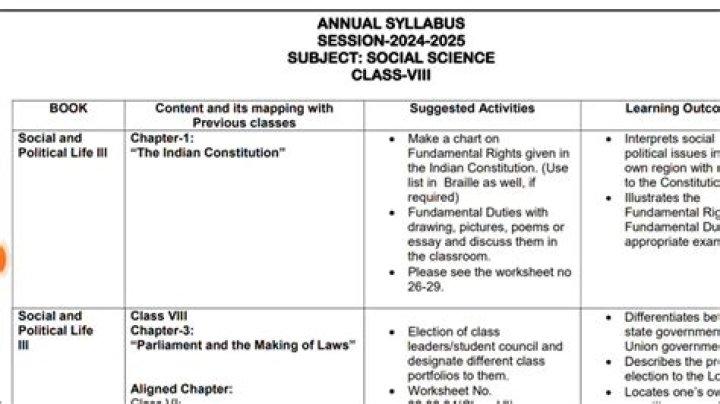 What is syllabus in social studies?