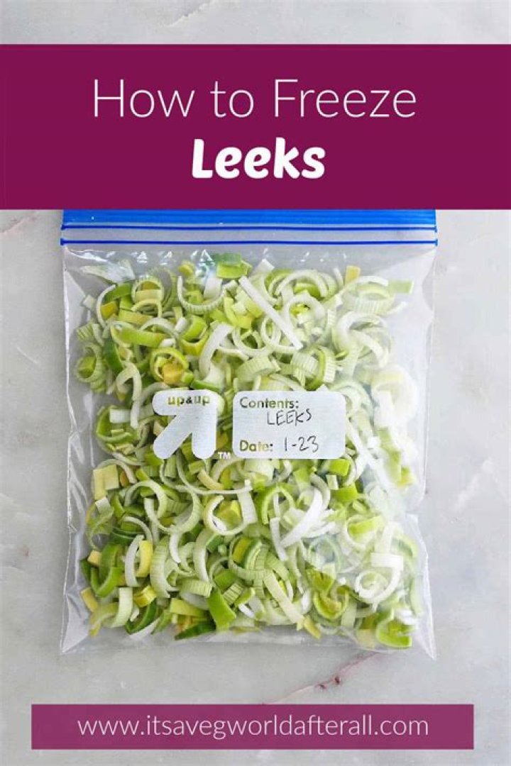 What is the best way to freeze leeks