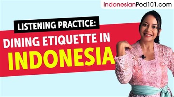 What is the eating etiquette in Indonesia?