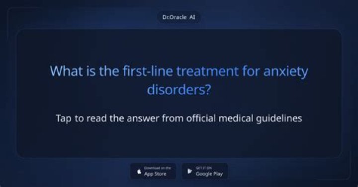What is the first line treatment for anxiety