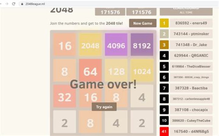 What is the highest score on 2048?