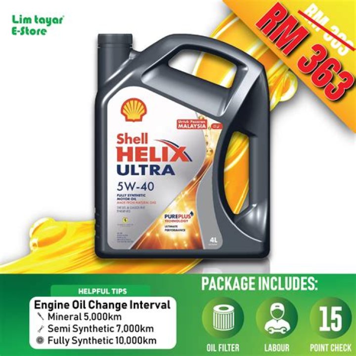 What is the MRP of Shell Helix Ultra 5w40?